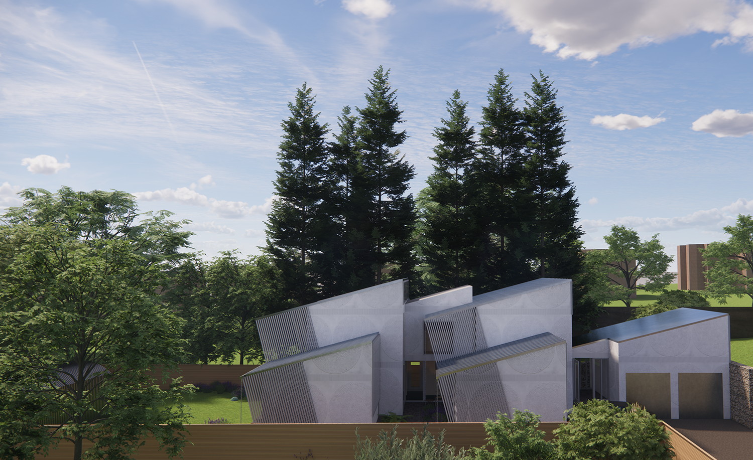 How do you design and gain planning approval for a sustainable backland house in the UK?